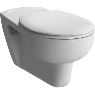 Cuvette WC suspendue allongée Mobilita en céramique blanc sans abattant 70 cm
