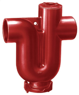 Siphon de parcours SMU® S - fonte brun-rouge - diamètre 200 mm - PONT A MOUSSON 