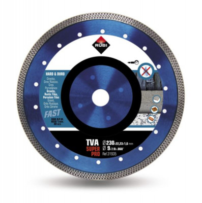Disque diament Turbo Viper TVA diamètre 230 mm RUBI 
