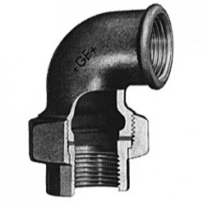 Coude-union fonte malléable 96 noir 12x17 ATUSA