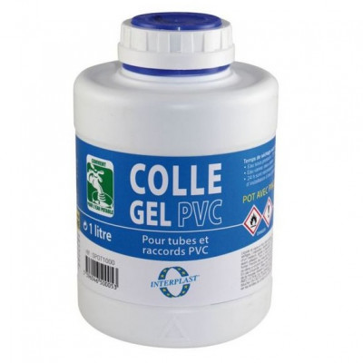 Colle gel avec pinceau 1000 ml carton de 12 pièces INTERPLAST