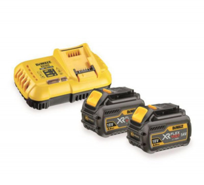 Pack 2 batteries 18/54 V 6 Ah + chargeur rapide XR Flexvolt DEWALT
