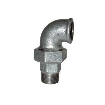 Coude union galva conique 90° mâle/femelle dimensions 50 x 60 CODITAL