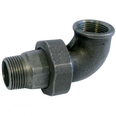 Coude union mâle/femelle noir diamètre 50 x 60 CODITA