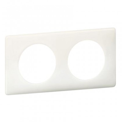 Plaque 2 postes Yesterday blanc ELECTIS – FC