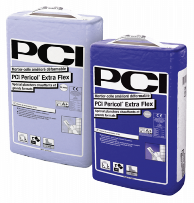 Mortier colle PCI Pericol Extra Flex C2S1 blanc 17 kg