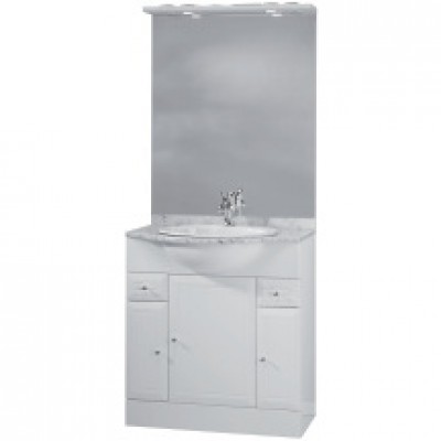 Miroir TOLEDE 2 80 cm avec bandeau halogène blanc