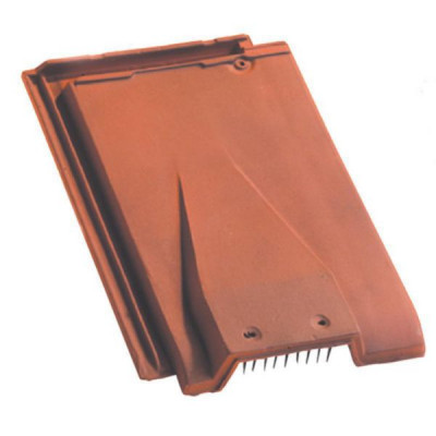 Tuile de ventilation HP 10 Huguenot 205.20 - terre cuite - rouge - section avec grille 50 cm² - EDILIANS