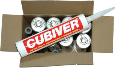 Liant-colle PVC pour brique de verre Cubiver cartouche de 300 ml VERRERIE LA ROCHERE