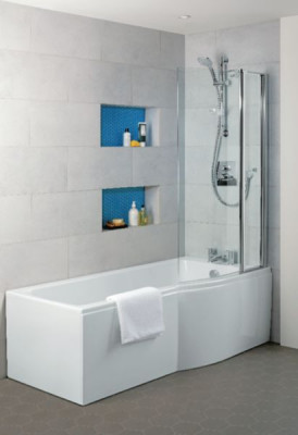 Baignoire Douche Asymétrique Droite Connect Air 170 x 80 / 70 cm IDEAL STANDARD 