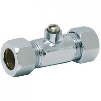 Robinet d'arrêt droit 16 bicône 14-10mm chromé WATTS INDUSTRIES