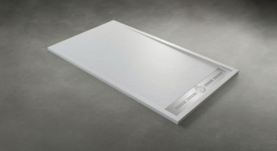 Receveur DAILY'C caniveau ardoise blanc 140 x 90 cm 
