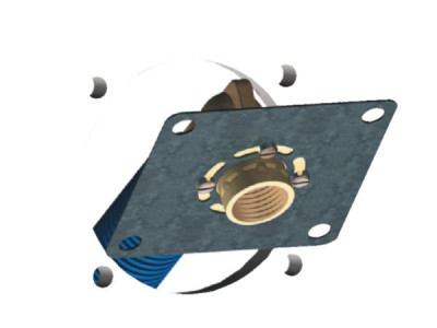 Plaque de fixation pour raccord à glissement monotrou pour tube PER diamètre 12 mm ROBIFIX