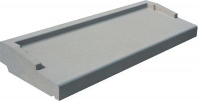 Appui de fenêtre nez arrondi AP NA 35/80 gris 80 x 35 cm WESER