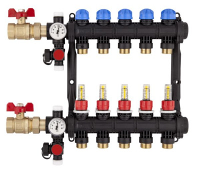 Ensemble départ/retour NIS avec débitmètre 1 circuit ROTH