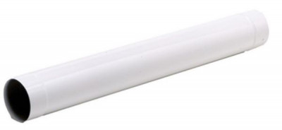Tuyau rigide émail couleur acier émaillé  blanc bois / fioul / gaz 153 x 1000 mm TEN