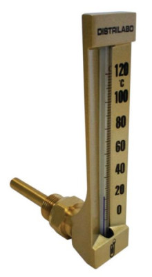 Thermomètre équerre boitier pl 63 mm 15 x 21 -30/+50° DISTRILABO