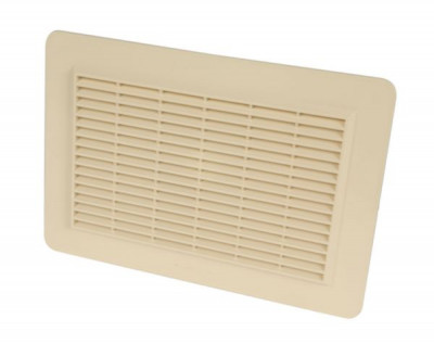 Grille d'aération en applique spécial façade polystyrène sable 323 x 226 mm NICOLL