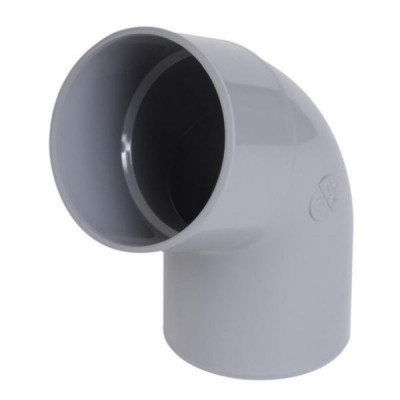 Coude simple mâle-femelle 67° 30 PVC gris diamètre 140 mm NICOLL