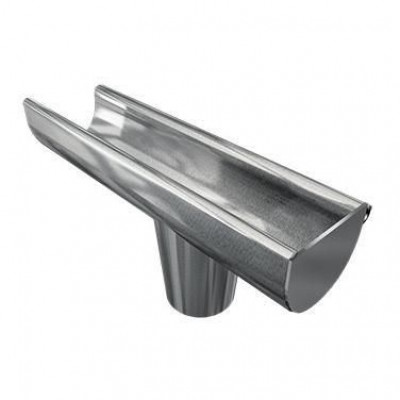 Embout gauche NatZinc® pour gouttière lyonnaise dév. 33 cm boudin diamètre 18 mm PROFIMO