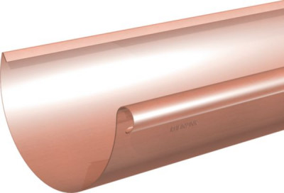 Gouttière lyonnaise cuivre développé 25 cm boudin diamètre 18 mm longueur 4 m  RHEINZINK