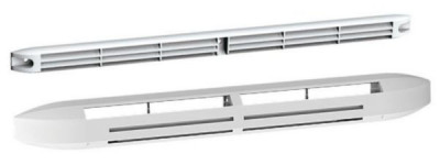 Entree d'air hygro compacte 5/45 + grille facade attenuation 34db gris ATLANTIC