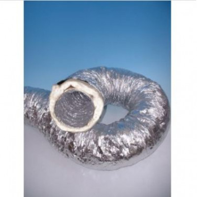 Gaine souple aluminium isolation phonique ouate M0/M1 diamètre 204 mm longueur 10 m ACOMAT