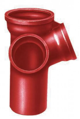 Embranchement Culotte double d'équerre SME à 68° en fonte diamètre nominal 100-50 mm PONT A MOUSSON 