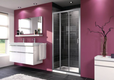 Paroi de douche 3 éléments avec segment fixe X1 Flex 95 x 10 x 204 HUPPE
