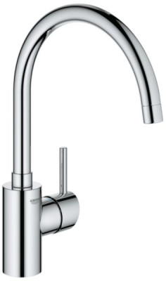Mitigeur évier Concetto III monocommande bec haut orientable avec coupure d'eau chaude chromé GROHE