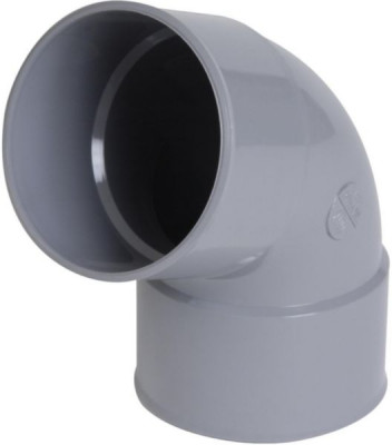 Coude simple femelle-femelle 67°30 - PVC gris - diamètre 75 mm - NICOLL