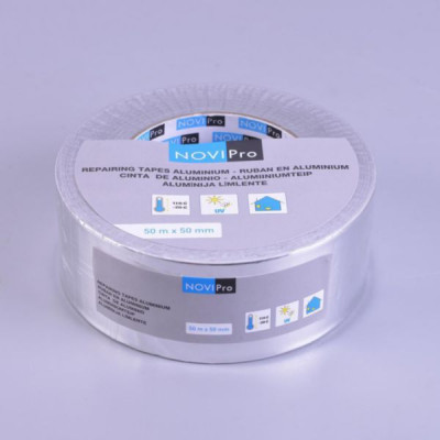 Ruban pour materiaux d'isolation adhésif aluminium 50 000 x 75 mm NOVIPRO