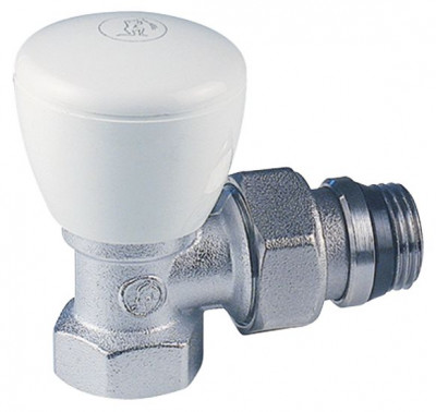 Robinet équerre nickelé pour radiateur R5TG diamètre 3/4" GIACOMINI