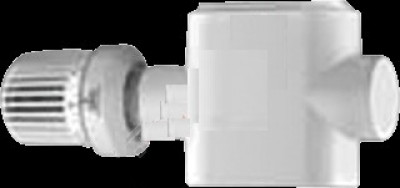 Corps de vanne droit cache finition blanc RADSON