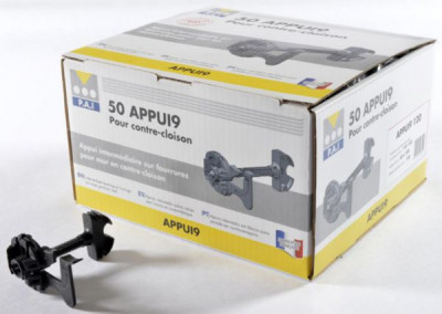 Appui intermédiaire Variation sur tous types de fourrures pour mur en contre-cloison épaisseur de cloison 110 à 135 mm  PIECES ET ACCESSOIRES INDUSTRIELS 