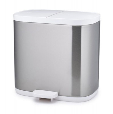 Poubelle de tri papillon Split 6 inox 