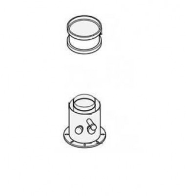 Buse de sortie verticale 60-100 sans point de mesure SAUNIER DUVAL 