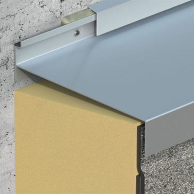 Bande de solin aluminium laqué ral 7037 70 mm