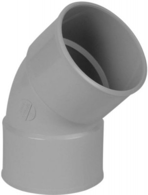Coude 45° femelle-femelle pvc pour descente eau pluviale Td80 gris Ø 80 mm NICOLL