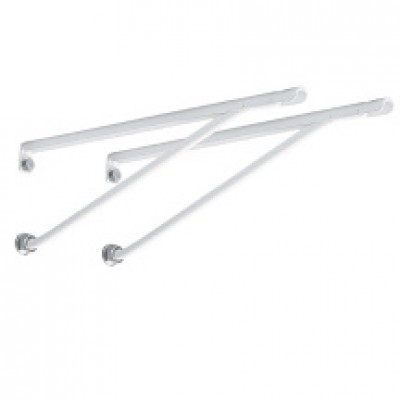 Sachet de 2 consoles pour lavabos collectifs et vis de fixation longueur 25cm, blanc PORCHER