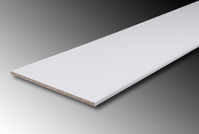 Tablette mélamine blanc perle 18 x 2500 x 600 mm