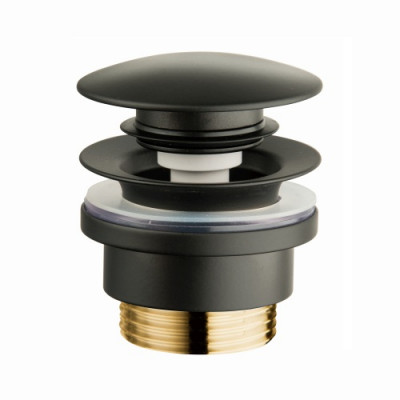 Bonde lavabo Up/Down en laiton noir 5-55 mm ONDYNA