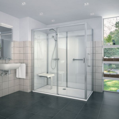 Cabine Vinata Comfort version haute en angle blanc 1360 x 677 mm ROTH