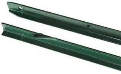 Jambe de force L plastifiée vert pour poteaux T longueur 2,00 m DIRICKX