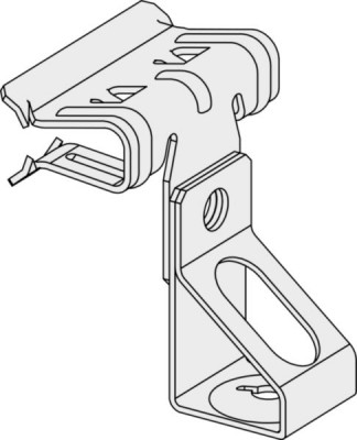 Clip support horizontal AC87 pour IPN 4,8 à 9,5 mm diamètre 6 mm sachet de 100 pièces EUROCOUSTIC