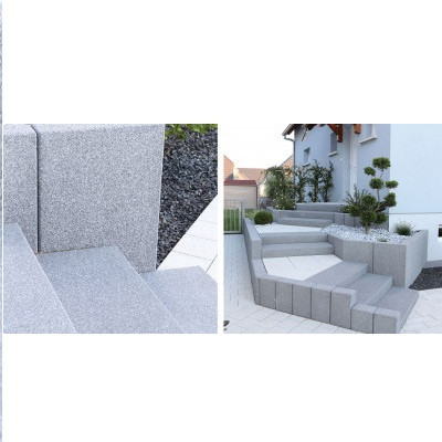 Elément de mur en L béton lisse gris 800 x 990 mm BIRKENMEIER