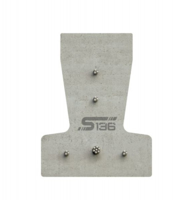 Poutrelle précontrainte sans étai S136 4600 x 130 x 100 mm KP1