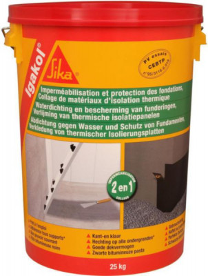 Pâte bitumineuse Igakol 320 x 480 mm seau de 25 kg SIKA