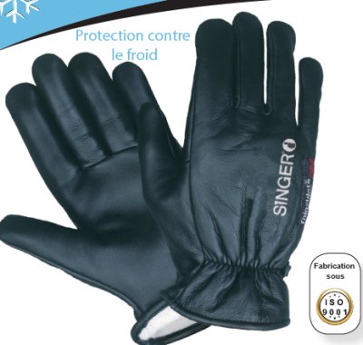 Gants tout fleur bovin hydrofuge taille 9 SINGER FRERES