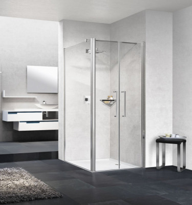 Parois de douche YOUNG 2 2B 87 verre transparent silver 900 x 2000 mm NOVELLINI